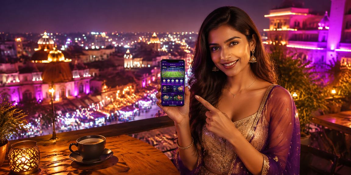 Mobile casino players at night in India